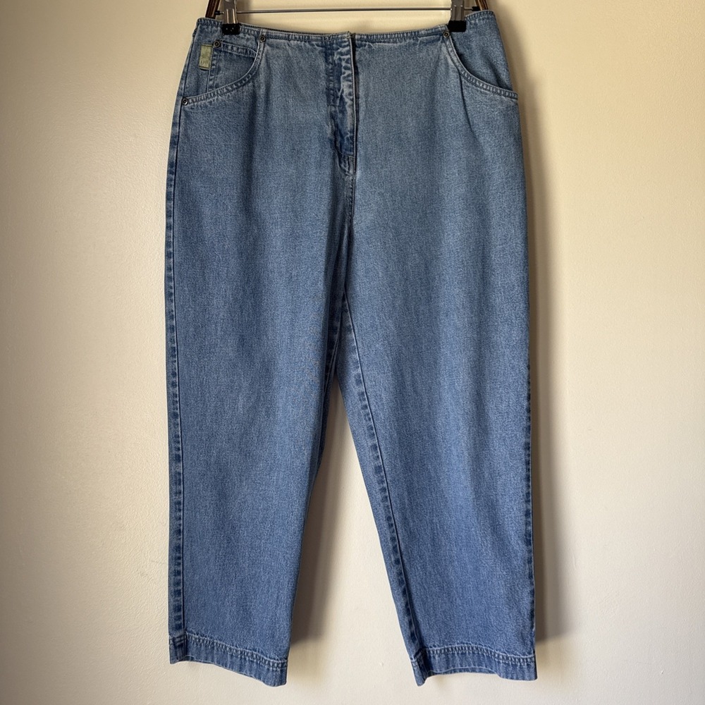 J Jill Jeans Women Size 12 Blue Straight Leg High Rise Denim Casual Capsule